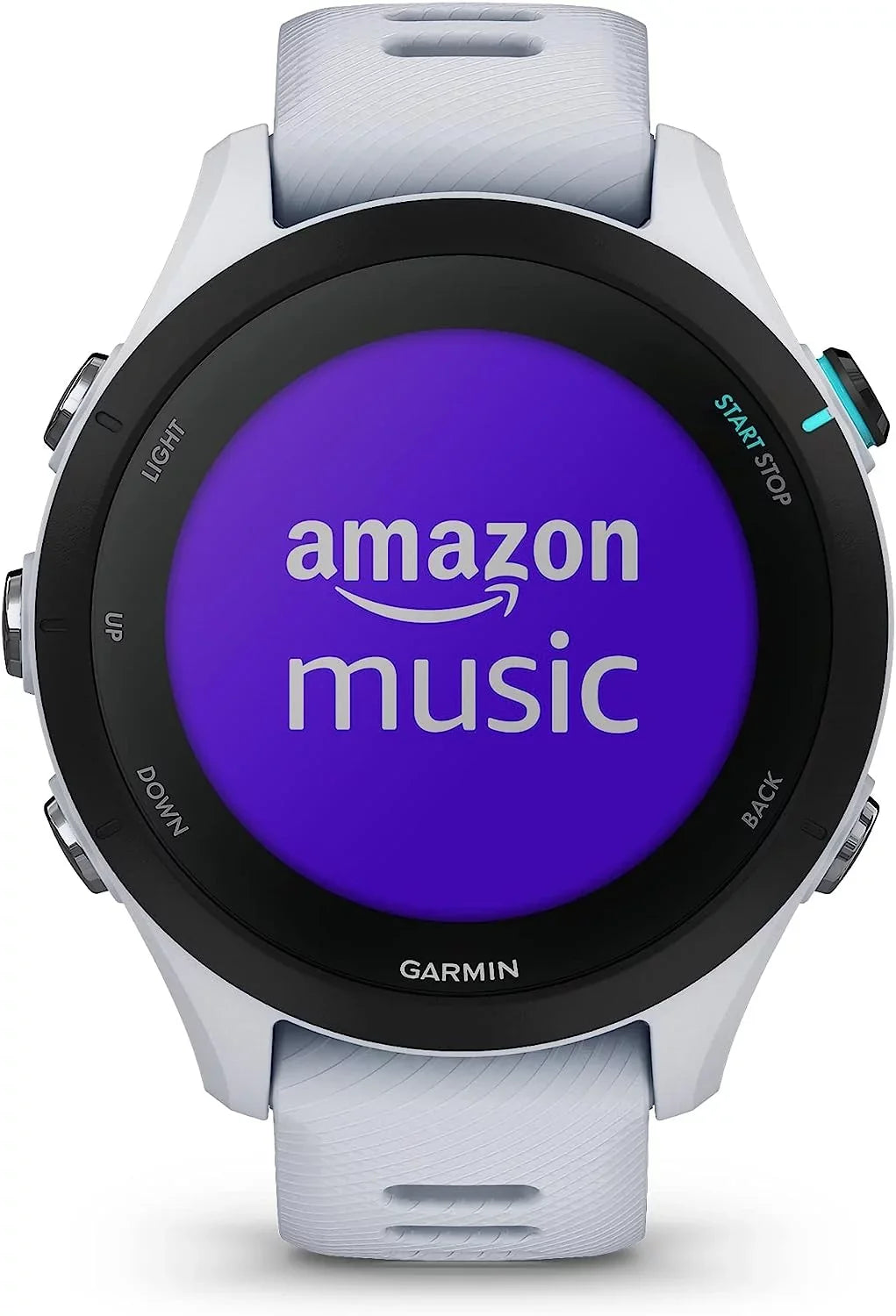 Battery, Charging Smaller Insights, with & Towel, Running 6Ave Smartwatch Cleaning Music, Garmin Music, Kit with 255S Base, Long-Lasting Workout Forerunner Travel Advanced GPS Whitestone