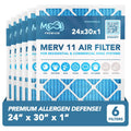 | Premium Air MOAJ 11 (6-PACK) for 24x30x1 (in.) | Dimensions: | BASED | 23.70" Pleated Actual Air MERV Furnace Replacement Applications AC Allergen IN USA Defense | x & Filters x Filter 0.75" 29.70"