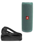 Speaker Waterproof with (EcoGreen) Sleeve Flip Wireless 5 Bluetooth JBL Silicone Carrying Protective Bundle Portable