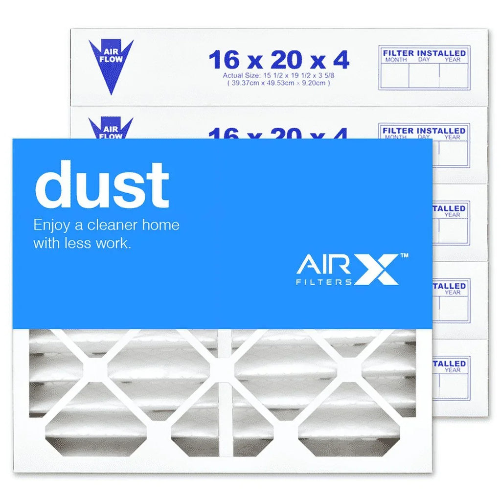 USA AC 6-Pack, Furnace for MERV AIRx the Filters 8 Rodgers in FR1000M-111, Filter HVAC White 16x20x4 FR1000M-108 Replacement Dust Made Air