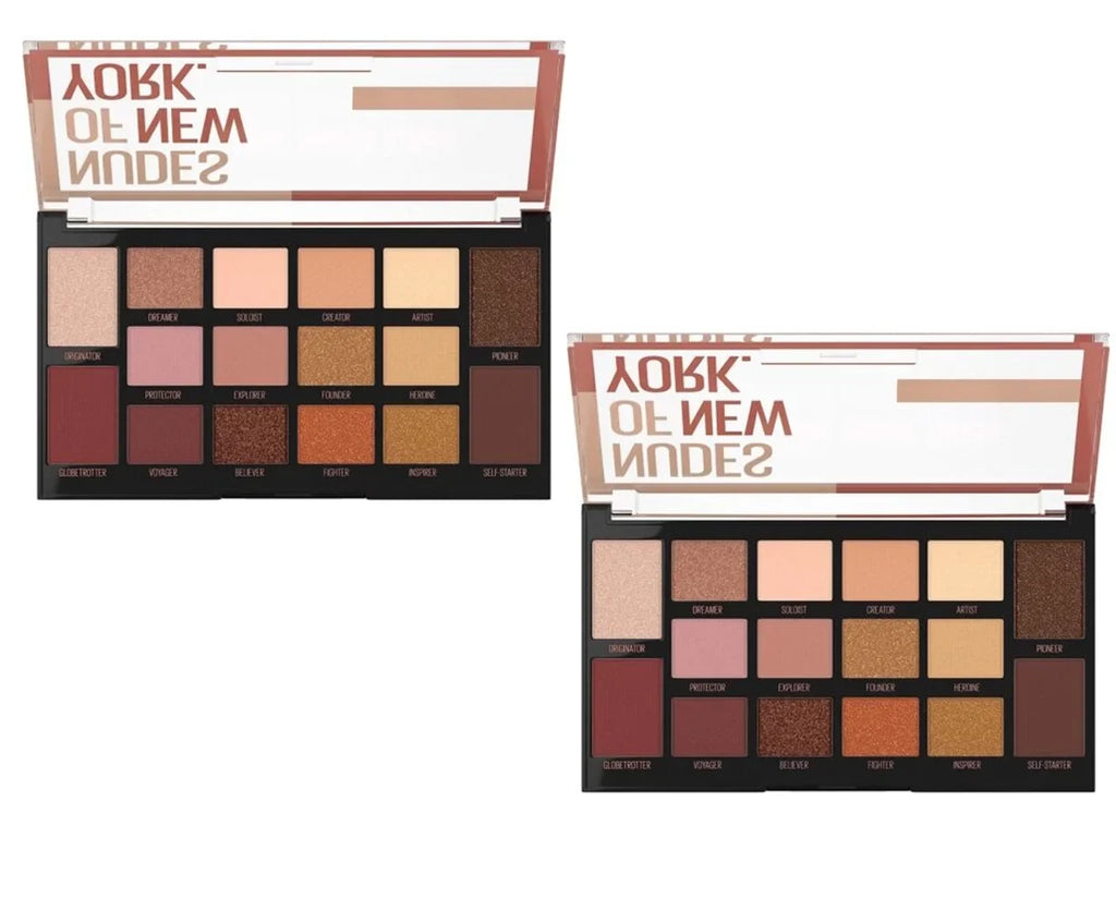 01 Palette, Pack of 2 of York York Nudes New Eyeshadow Maybelline New