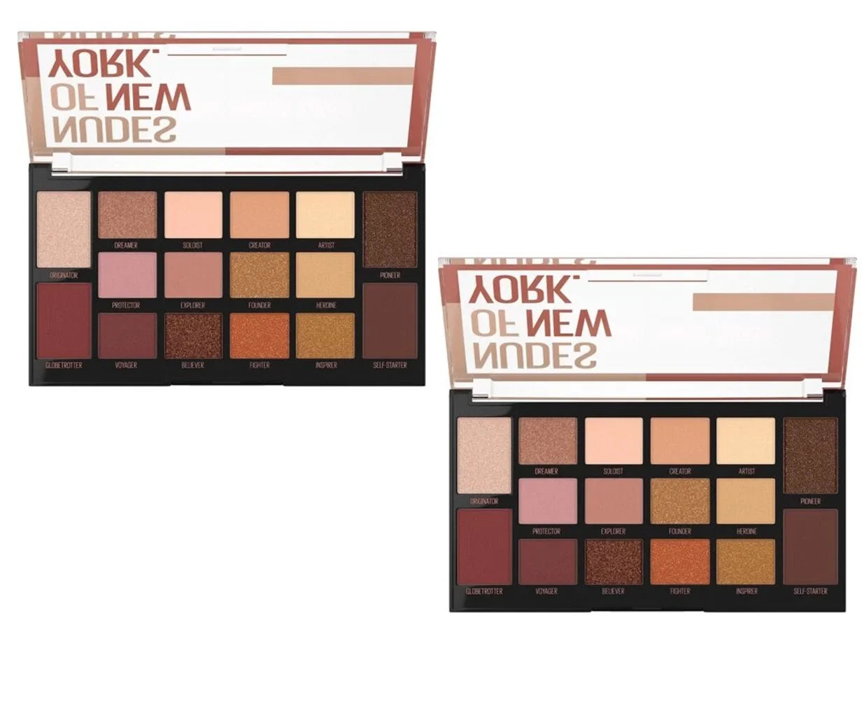 01 Palette, Pack of 2 of York York Nudes New Eyeshadow Maybelline New