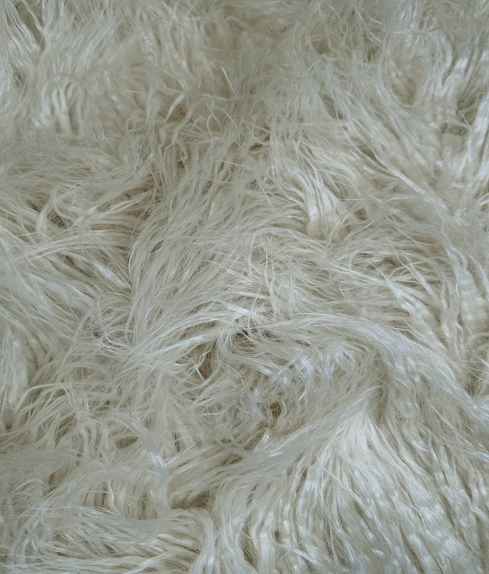 Yard Sewing CURLY FUR LONG Sold (Latte by 3.5" Cream) 2.3oz 58" / Craft, Wide Per Yard Cosplay Faux Continuous Fake Pile Fire Japanese Yarn Retardant Yak