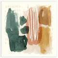 Panel x III 38 Contemporary Glass Art in. Echo - Tempered Frameless Wall 38 Abstract Colorful Ochre