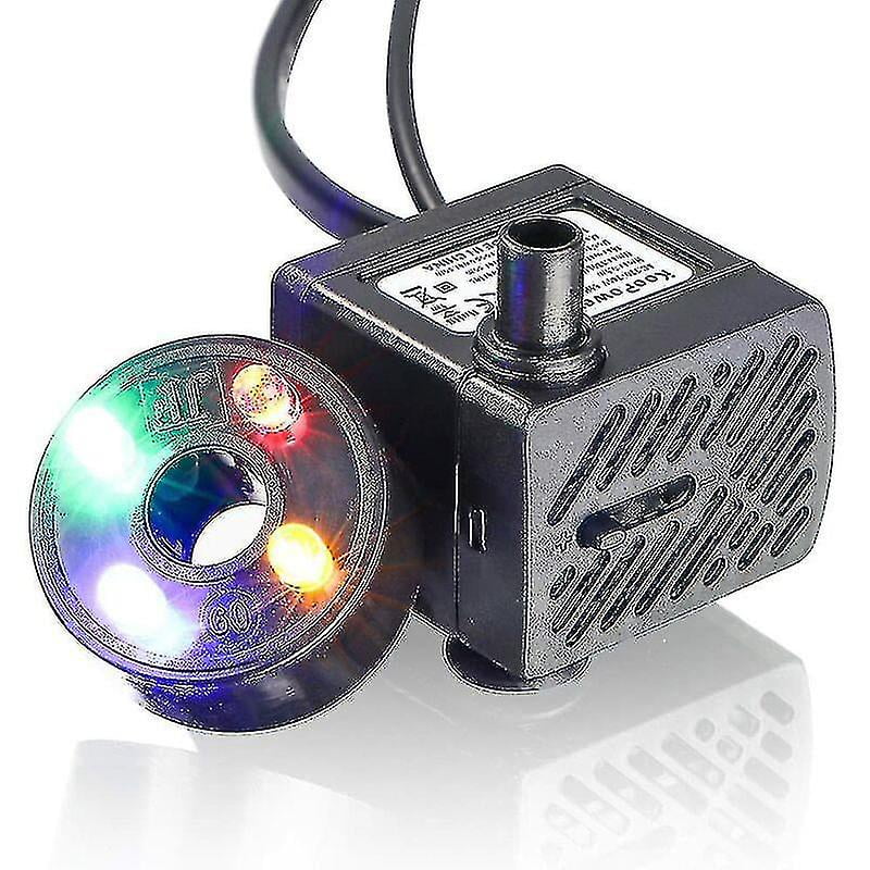 With Mini Pond, Well, Aquarium, 3.5w, Water Small Pump Fountain Garden, Water 180l/h, Led, Pump Garden