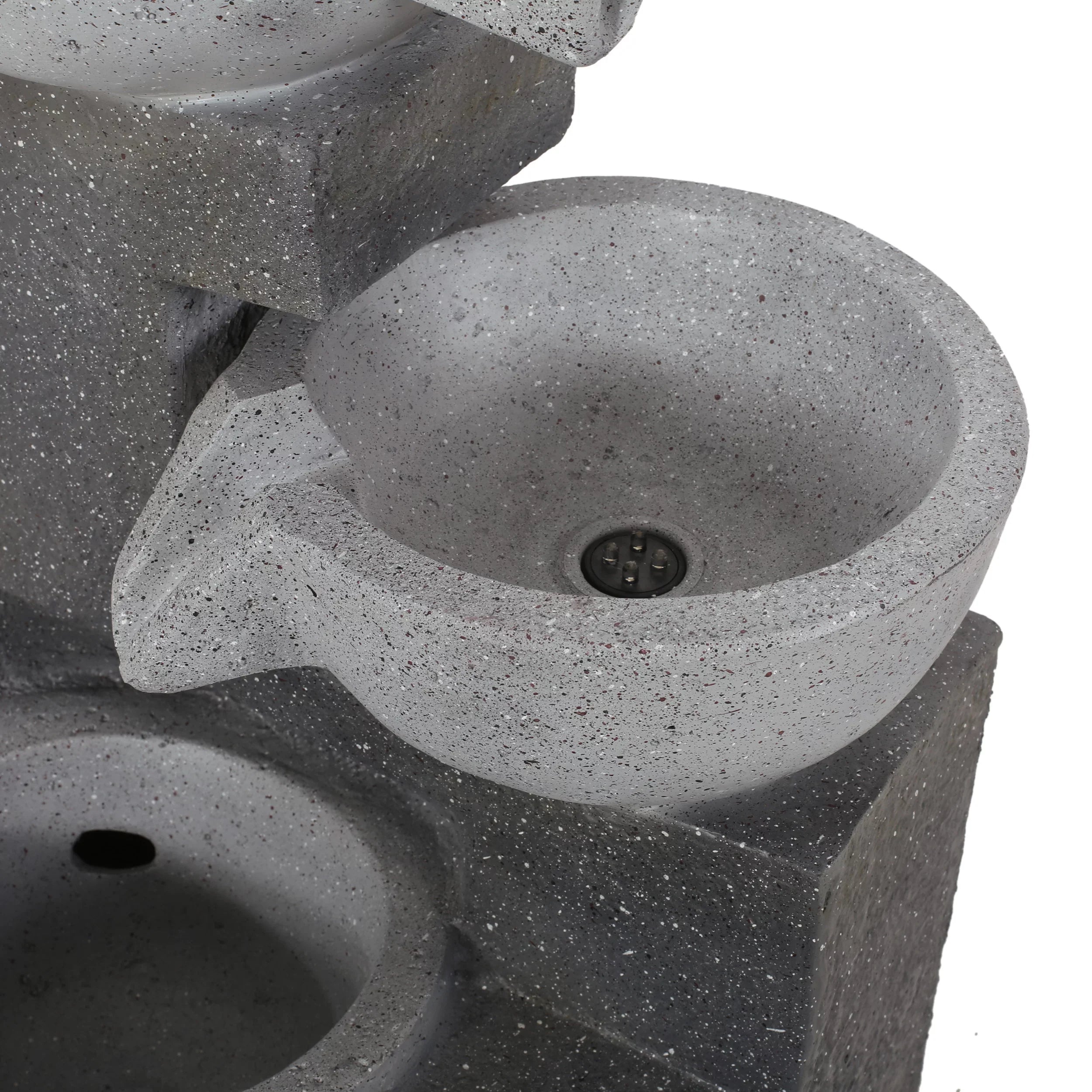 Modern Colquitt Outdoor Tier 3 Multi-Gray Fountain,