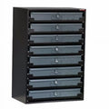 Sliding Metal Duty 8-Drawer Rack Black Heavy Cabinet