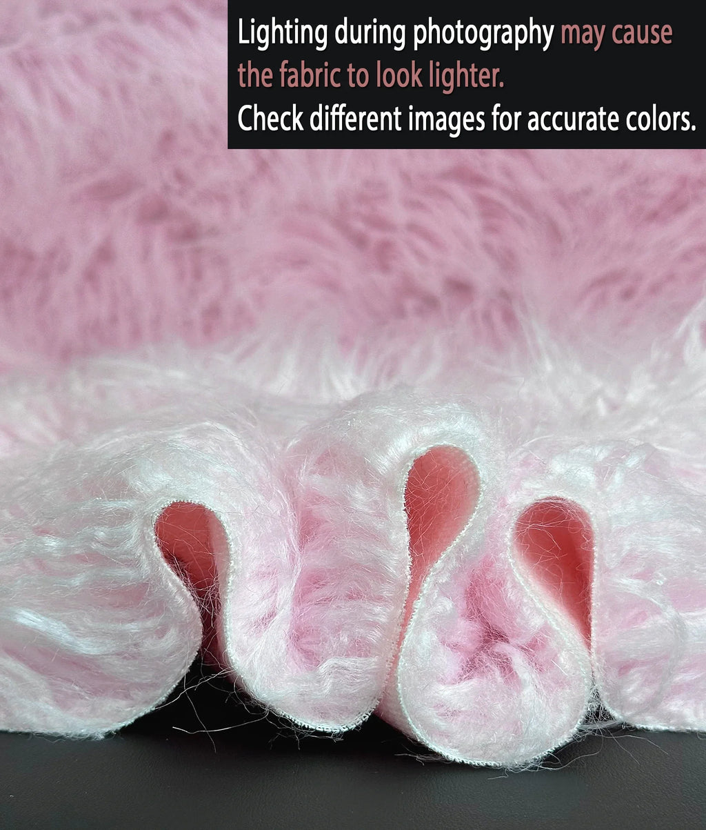 LONG 3.5" Japanese CURLY (Pink) Fire / Fake Sold Cosplay Yard Wide Faux by Craft, 58" Pile Yak Sewing Yard 2.3oz FUR Continuous Per Yarn Retardant