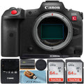 Only) R5 ZeeTech with 2 (Body Camera Pack C Mirrorless 64GB Cinema EOS Canon Bundle + SanDisk Accessory Memory Card