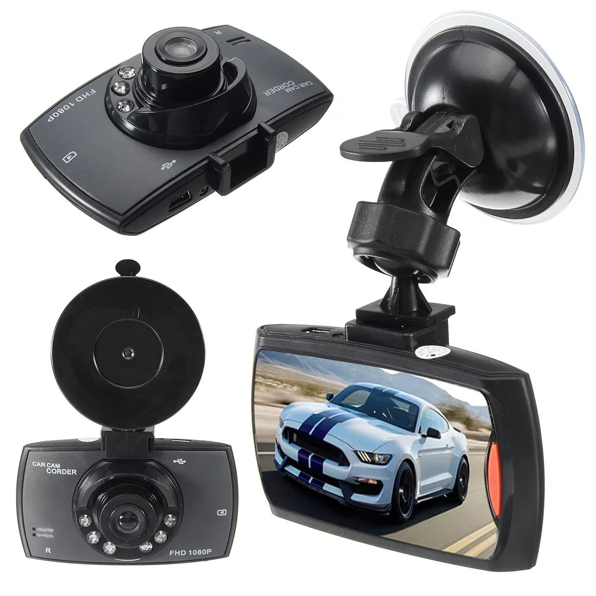 Vision DVR 1080P LED Lens Video Recorder Night Cam Dash Camera Dual IR 6