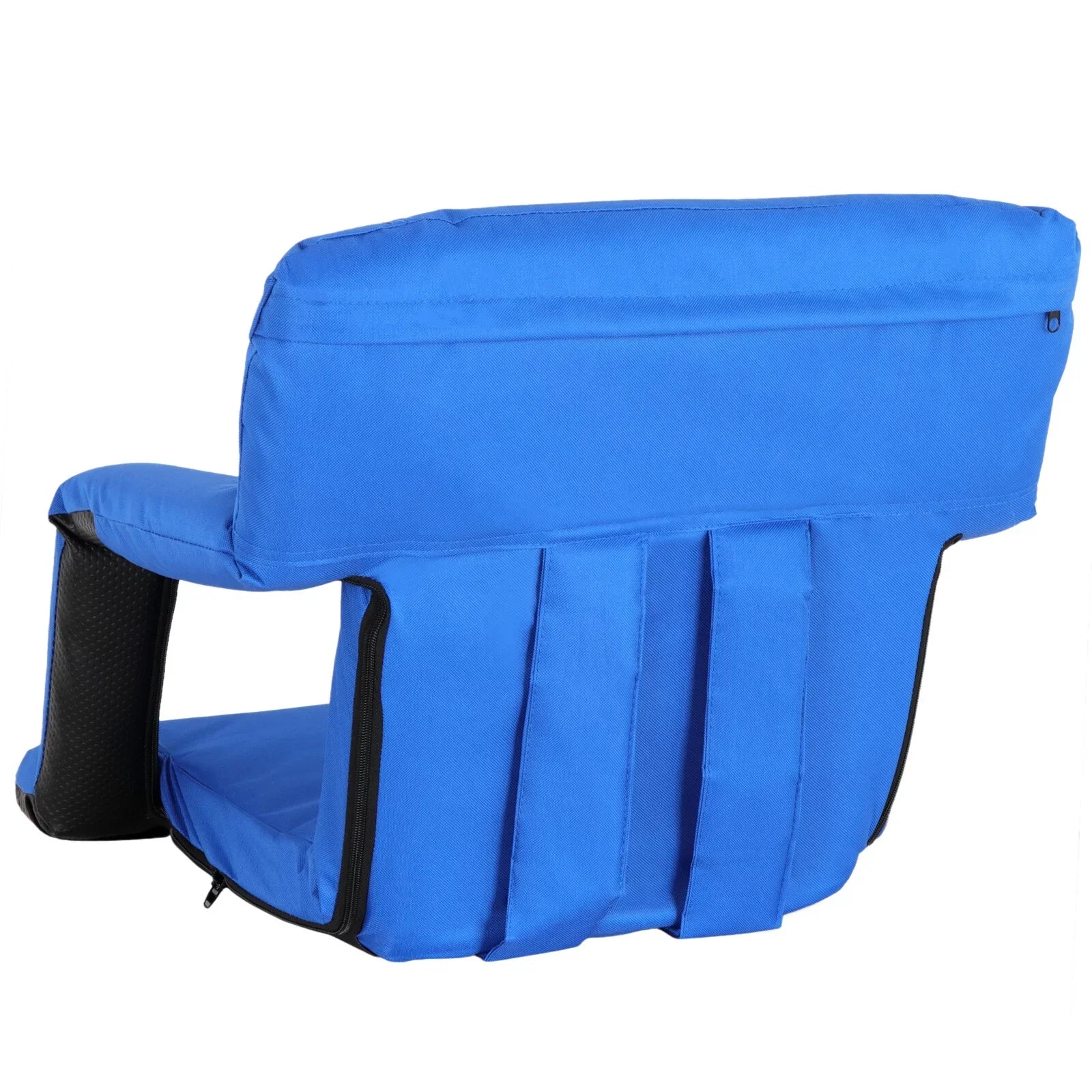 HomGarden Cushion Bleacher, Padded Folding Stadium Seat Chair Blue Portable