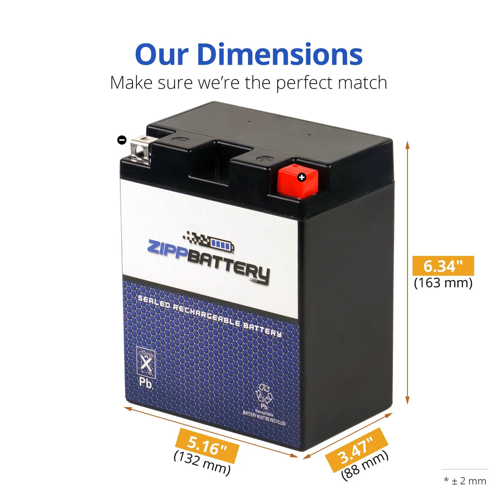 YTX14AHL-BS 12 Ah, for Zipp 210 CCA) Jag (14AHL-BS Arctic 1992 Volt,12 Battery Dlx Snowmobile Cat Battery Jag