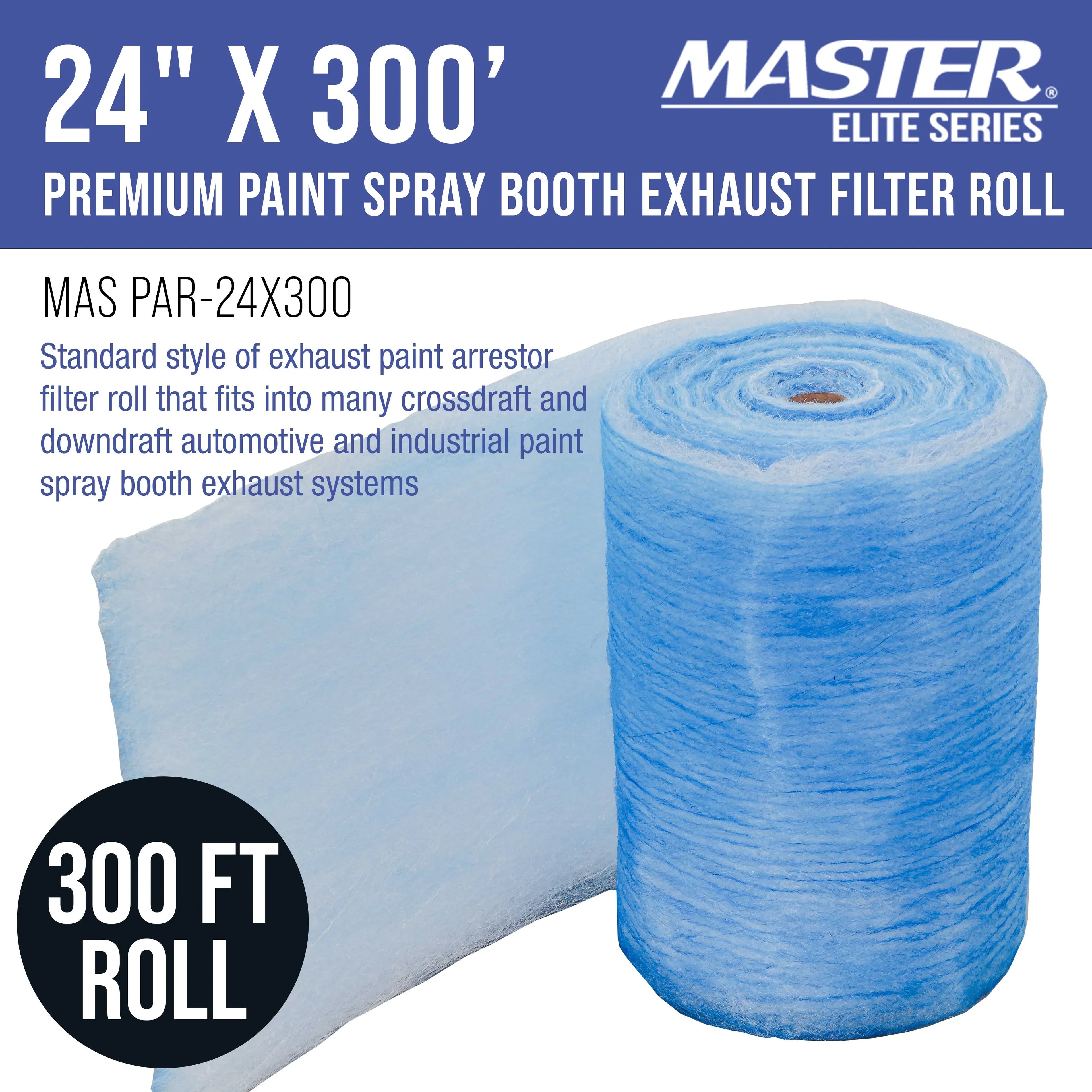 '- x Captures 300' - Particles Master Auto Roll, Traps Filter in Gram 24" Premium Booth Fiberglass Arrestor Elite 18 Paint Refinish Paint Booths Paint Autobody Exhaust Spray Heavy-Duty Overspray