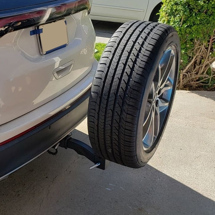 Mount Universal Hitch Trailer Tire Hitch All Spare Rack RV High Tire Carrier Receivers KOJEM Car 24" Truck Spare Fits Tire 2"