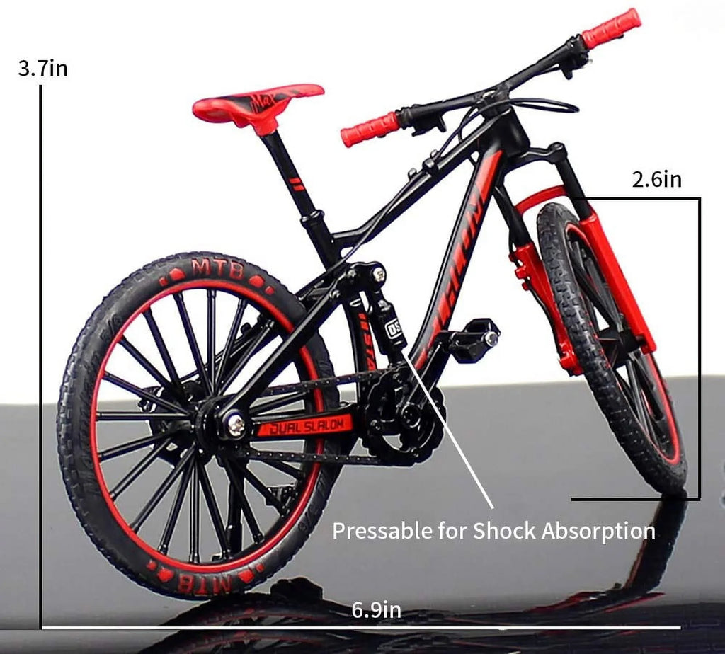 YEIBOBO for Collections BMX Die-cast Toy, (Black/Red) Finger Bike Mini Alloy Downhill Bike ! Model Mountain