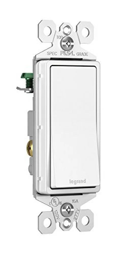 Legrand Pass - 1 Seymour TM870WCP6 & Light Decorator 1-Pole Quantity 10-Pk. Switch, White,