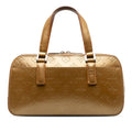 Monogram Louis Unisex Calf Brown Mat (Good) HandleBag Authenticated Top Vuitton Leather Handbag Pre-Owned Shelton