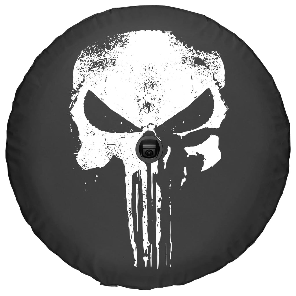 '- JL JL Cover Wrangler Punisher Rubicon Tire (2018-2020) for Skull Distressed (w/ camera) - Soft 33" - back-up Jeep Boomerang