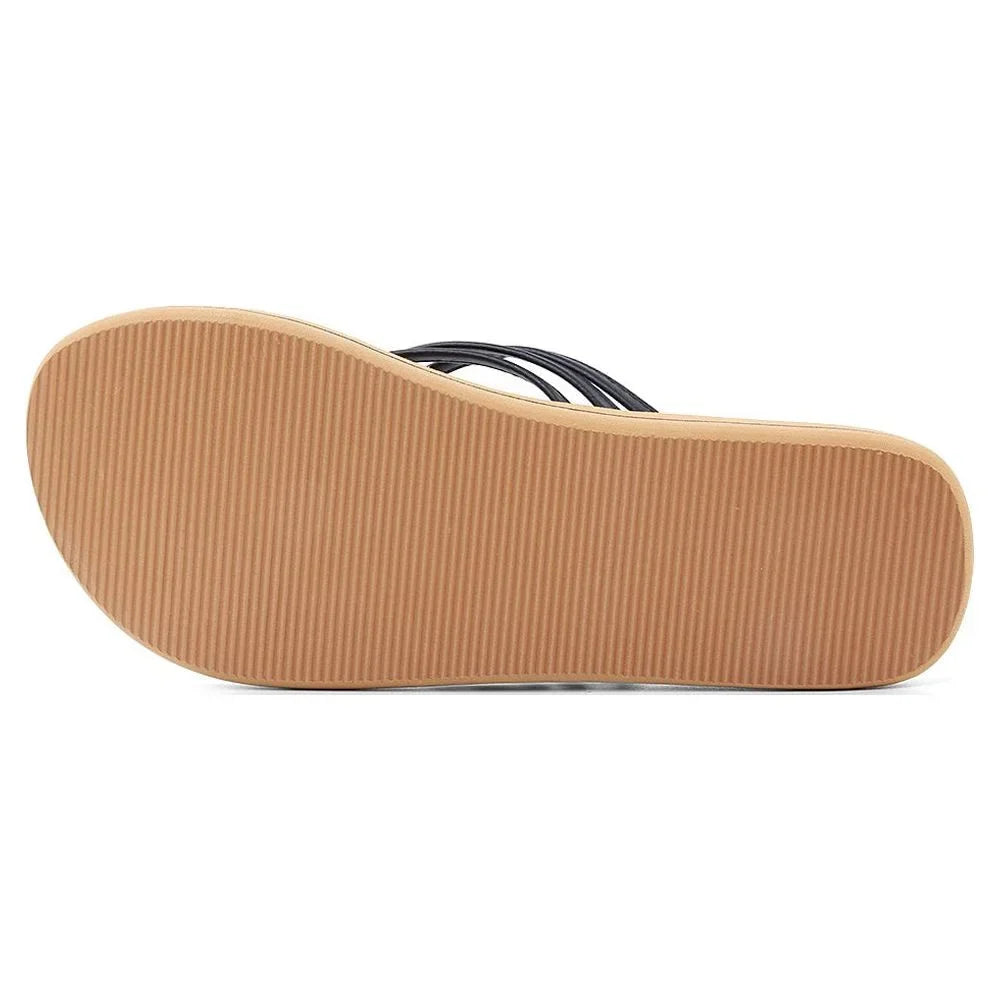 Walking Outdoor Life Casual Indoor or Flop AERUSI Flip Sandals (Black) Livi Women's