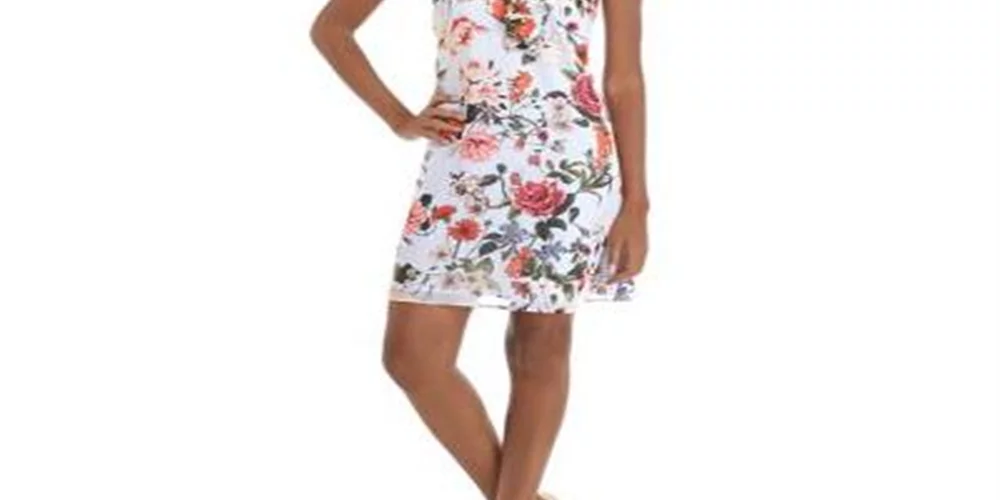 12 Vince Bow Women's Neck Chiffon Pink Float Size Printed Camuto