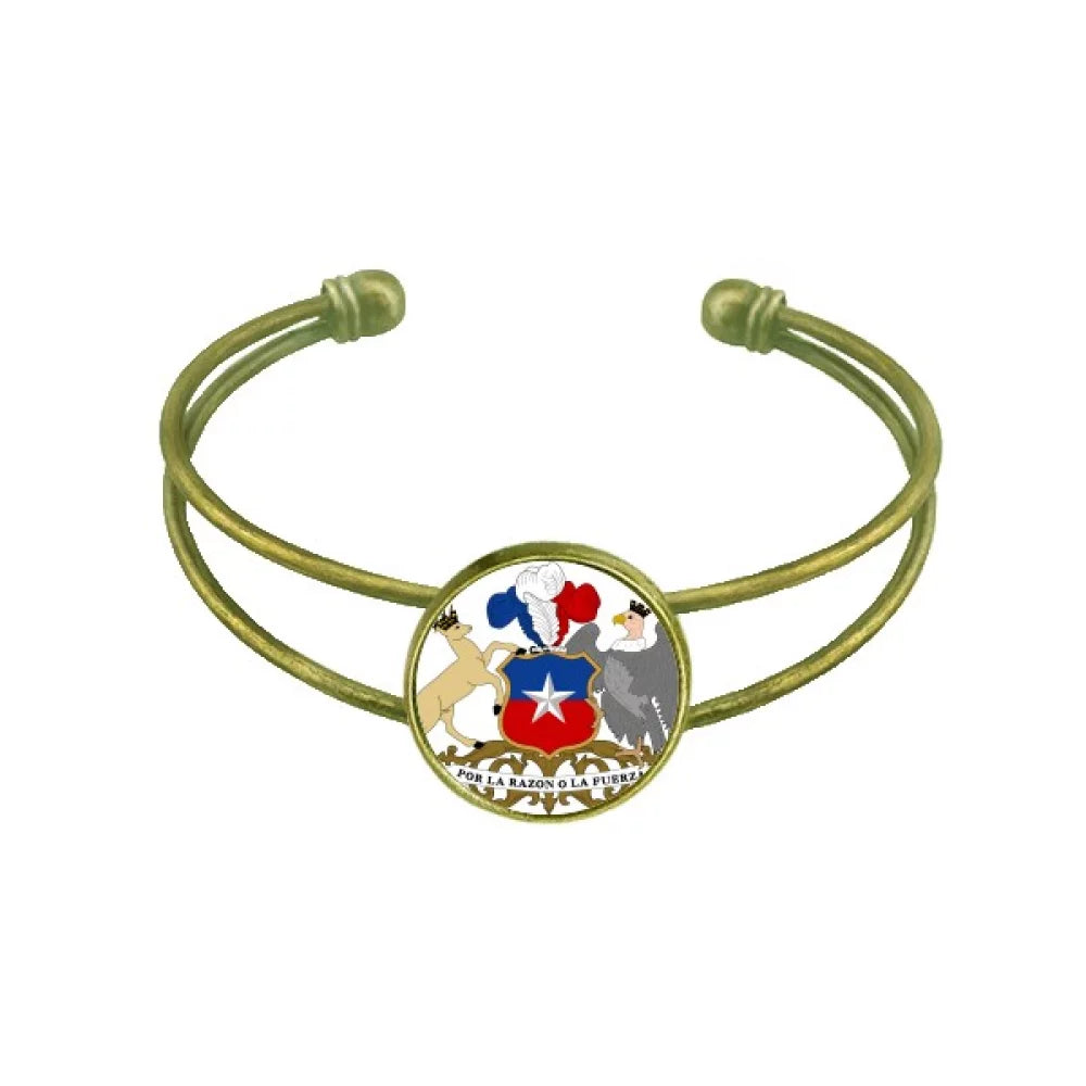 Chile Bangle Retro Cuff Bracelet Jewelry Open Country Emblem National