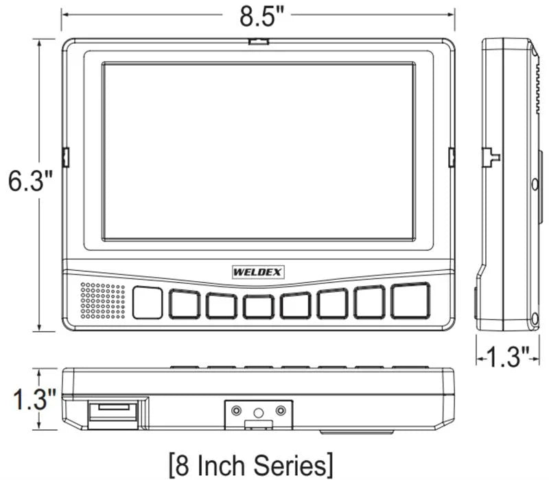 Input Color 4-Camera LCD WDRV-8464M, Back Up 8" Monitor