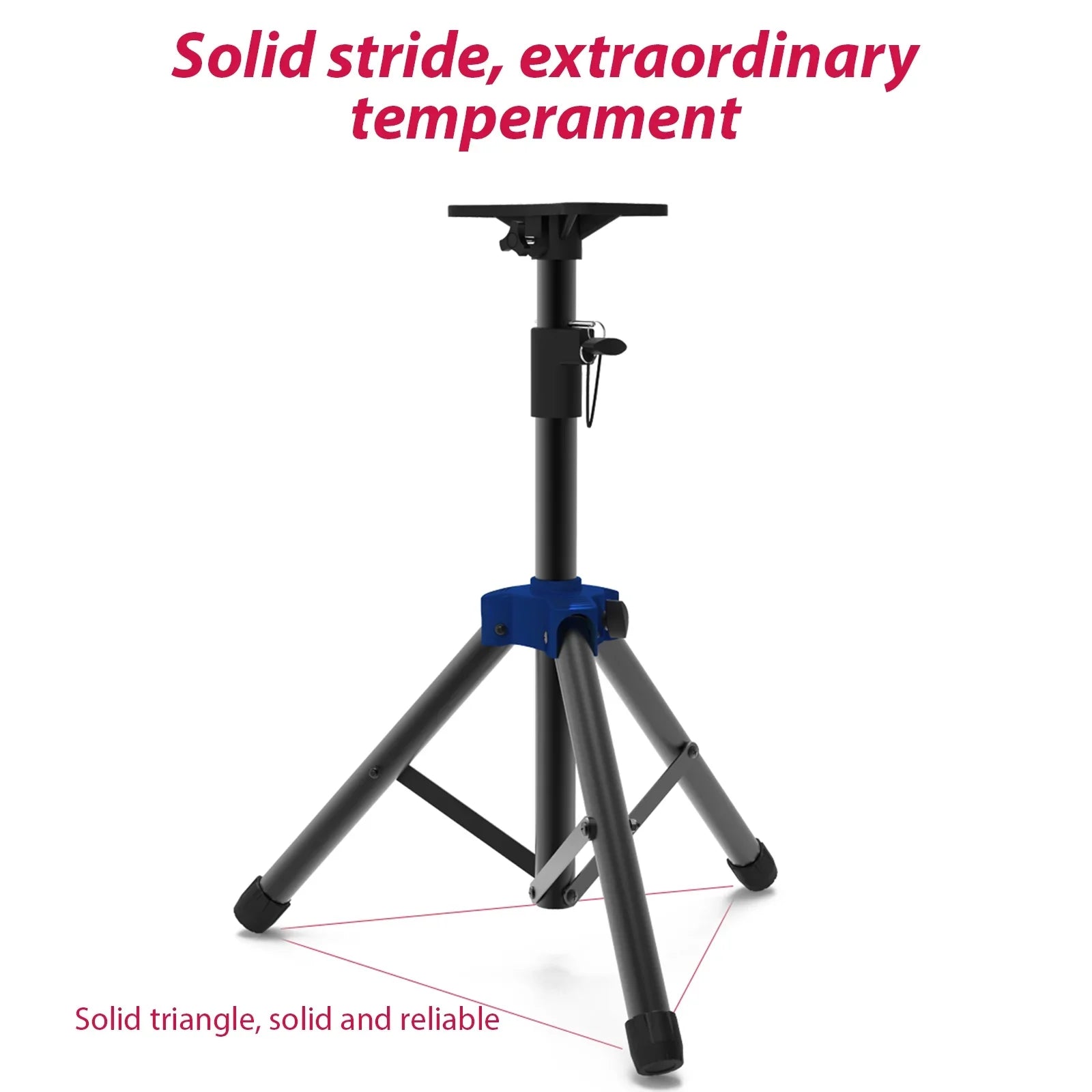 Bracket, Duty for with Telescoping Triangle Speakers Speaker Studio point Carevas Height, Stand Base Three Heavy