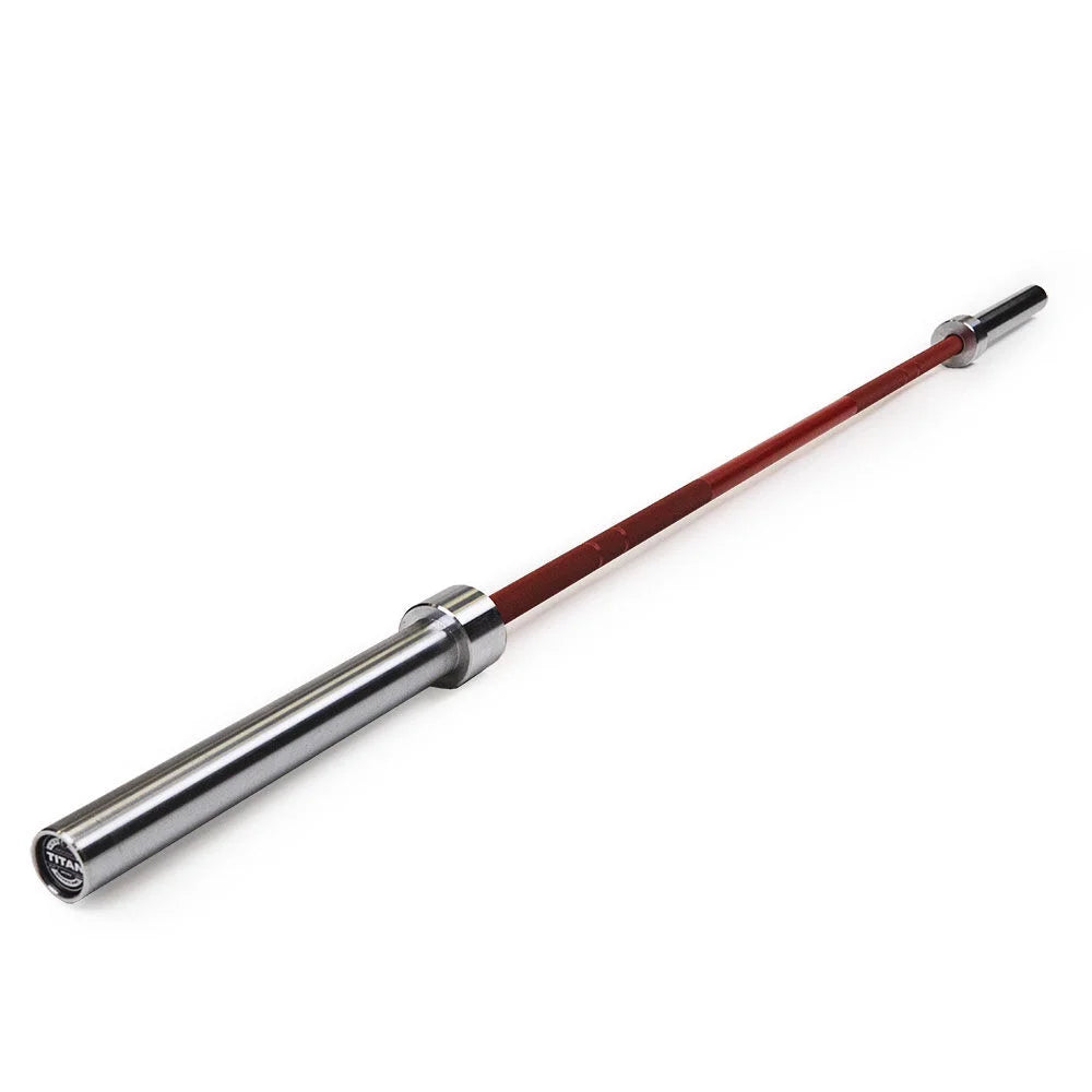 1,500 Bar, Series KG Fitness Barbell Cerakote Barbell, LB, Rated 28.5MM Titan 20 USA Multipurpose TITAN Power Red and Lifting Weightlifting Made Olympic