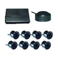 4 VTSR220 Sensors Connector, with 4 Parking Black Boyo Front Rear and Waterproof