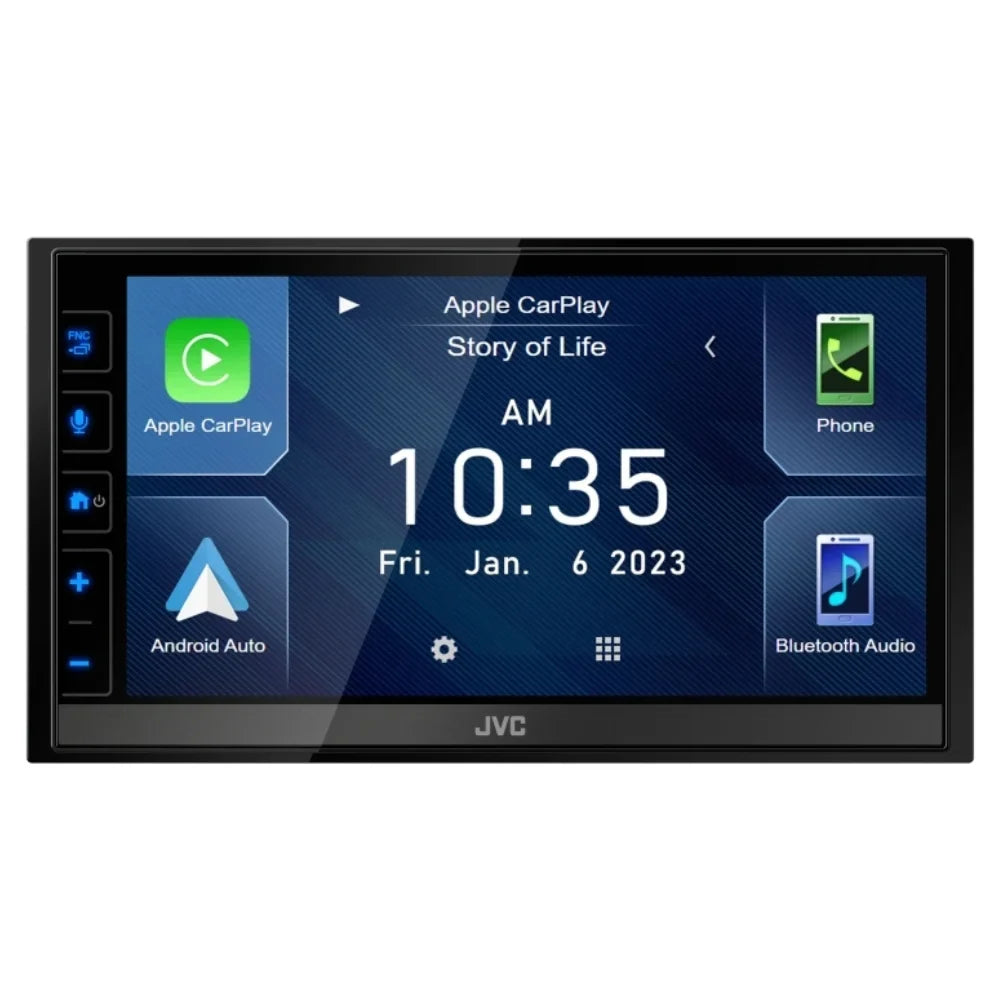 Receiver Shallow-Chassis New 6.8" JVC Multimedia KW-M785BW Camera Backup with