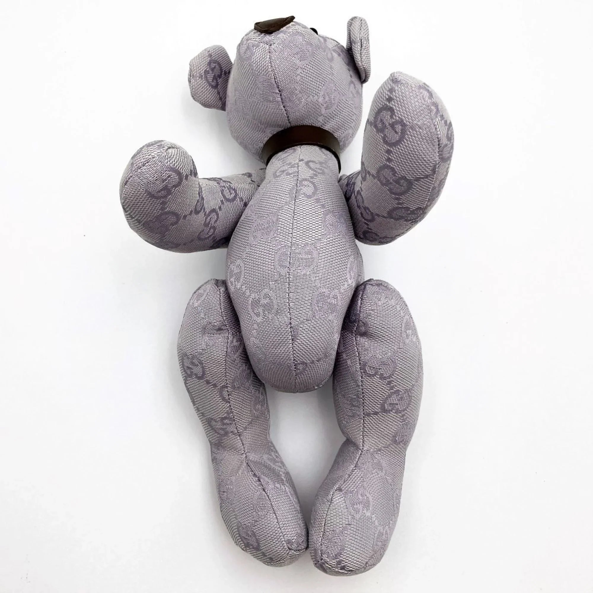 Bear (Good) Kids Canvas Brown Purple Gucci Toy Ladies Plush Pre-Owned GG Interior GUCCI x
