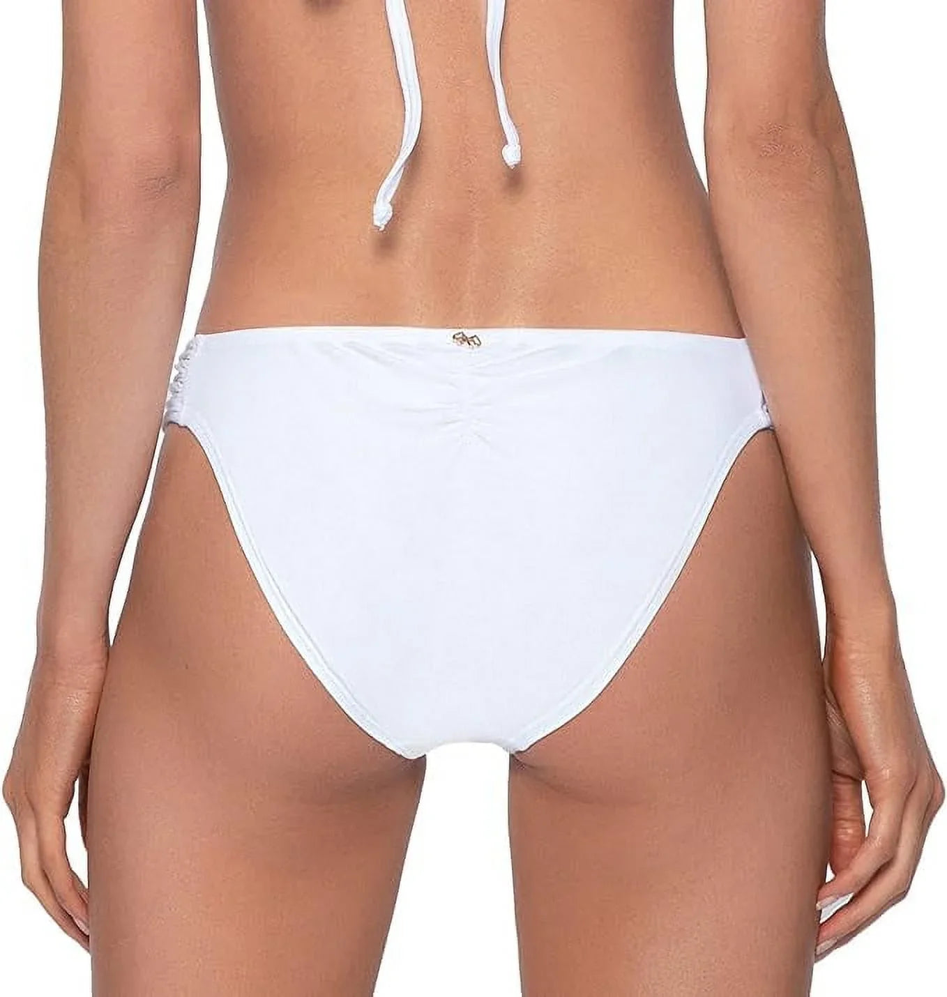 Front Water White Womens Tanga Swim PilyQ Lace Separates L Bottom Lily