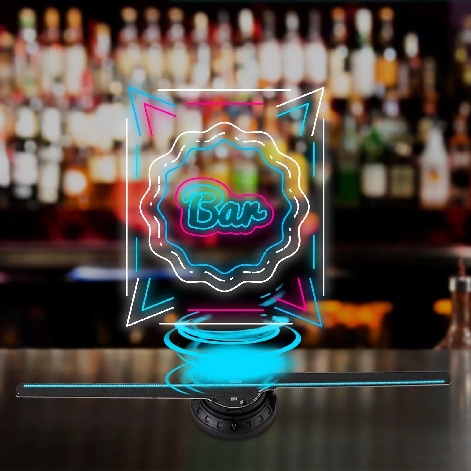 Club MIDUO Effect Cafe 3D Bar Fan Decor Projector Hologram
