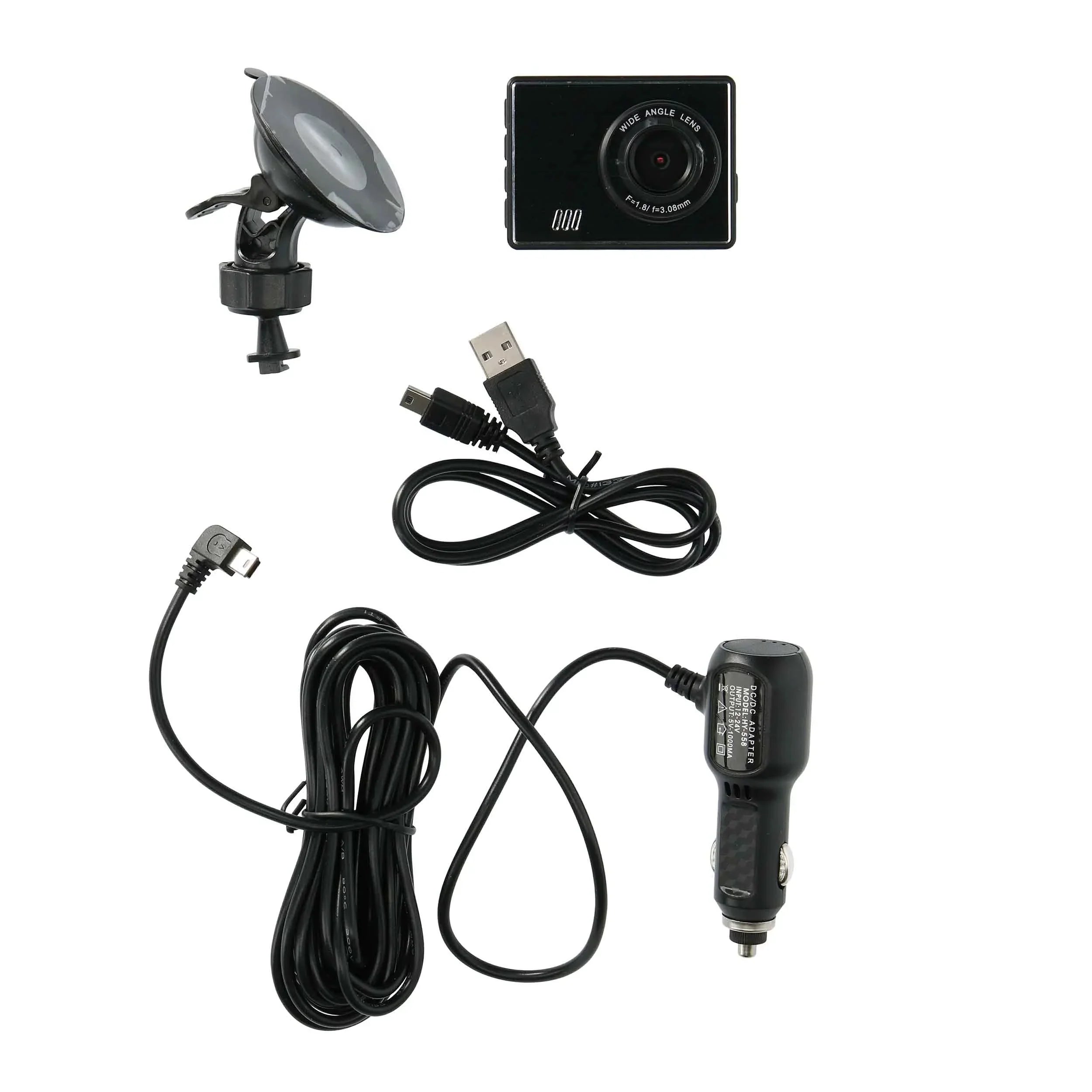 2" 1080P Camera Dash Suction w/ TE-DVR1080 Screen LCD iBeam Mount Windshield
