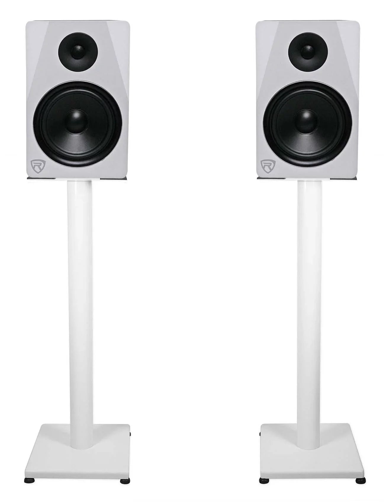 Studio in Recording Studio Monitor White Rockville Stands Steel Pair 29" RS29W