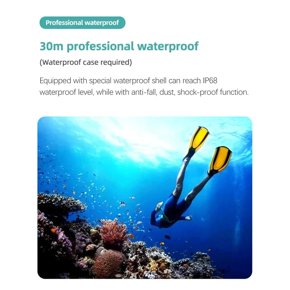 Waterproof With Screen 40m camera,Dsfen With 20mp 4k/30fps 1.3in 4k/30fps C200pro 4k/30fps Support Screen Camera Support Live Screen 1.3in 1.3in Camera With 20mp 40m