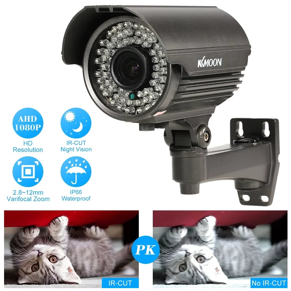 AHD Andoer Night Zoom Indoor LEDS, 72 IR 1/3â?CMOS CUT, Vision, Analog Varifocal 1080P IR CCTV Camera, Lens, Manual 2.0MP, Weatherproof