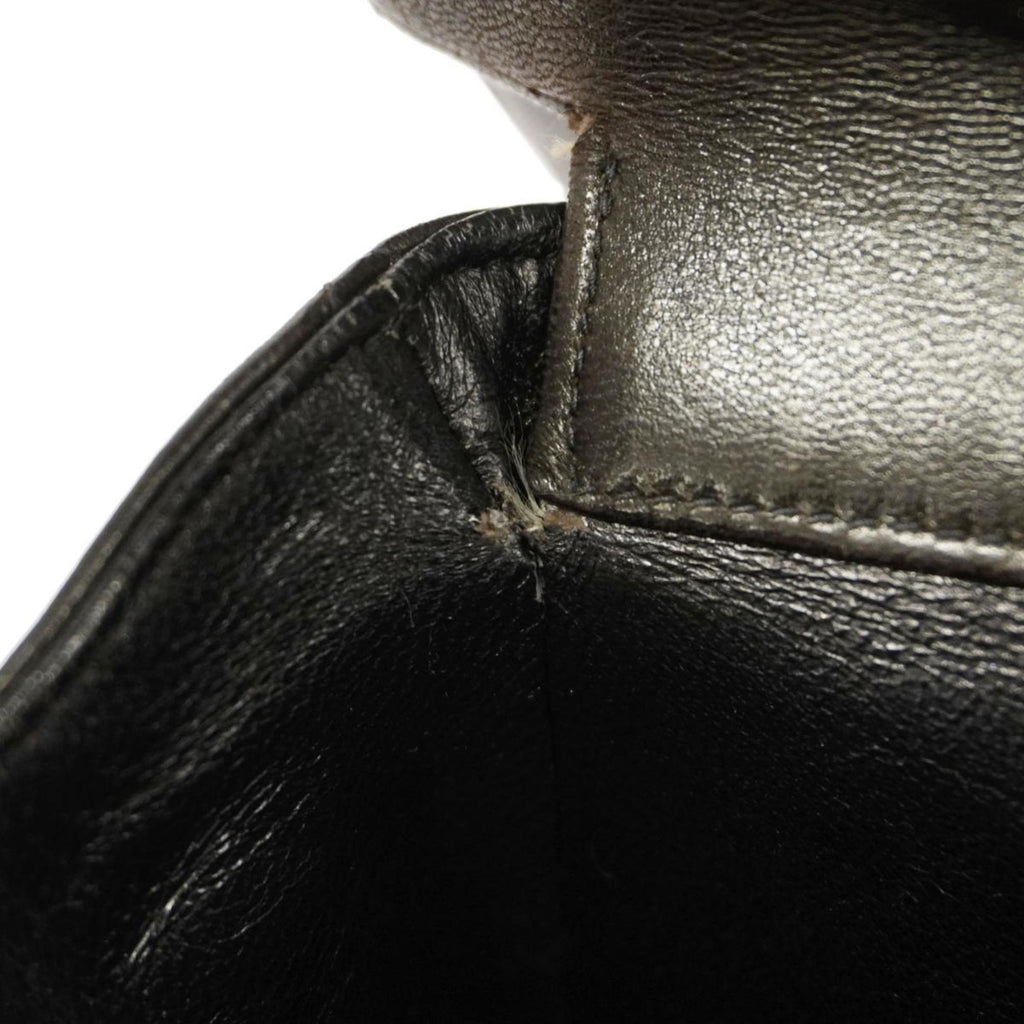 Women's Bag Matelasse Shoulder (Good) Pre-Owned Lambskin Double Chain Black W Face Chanel