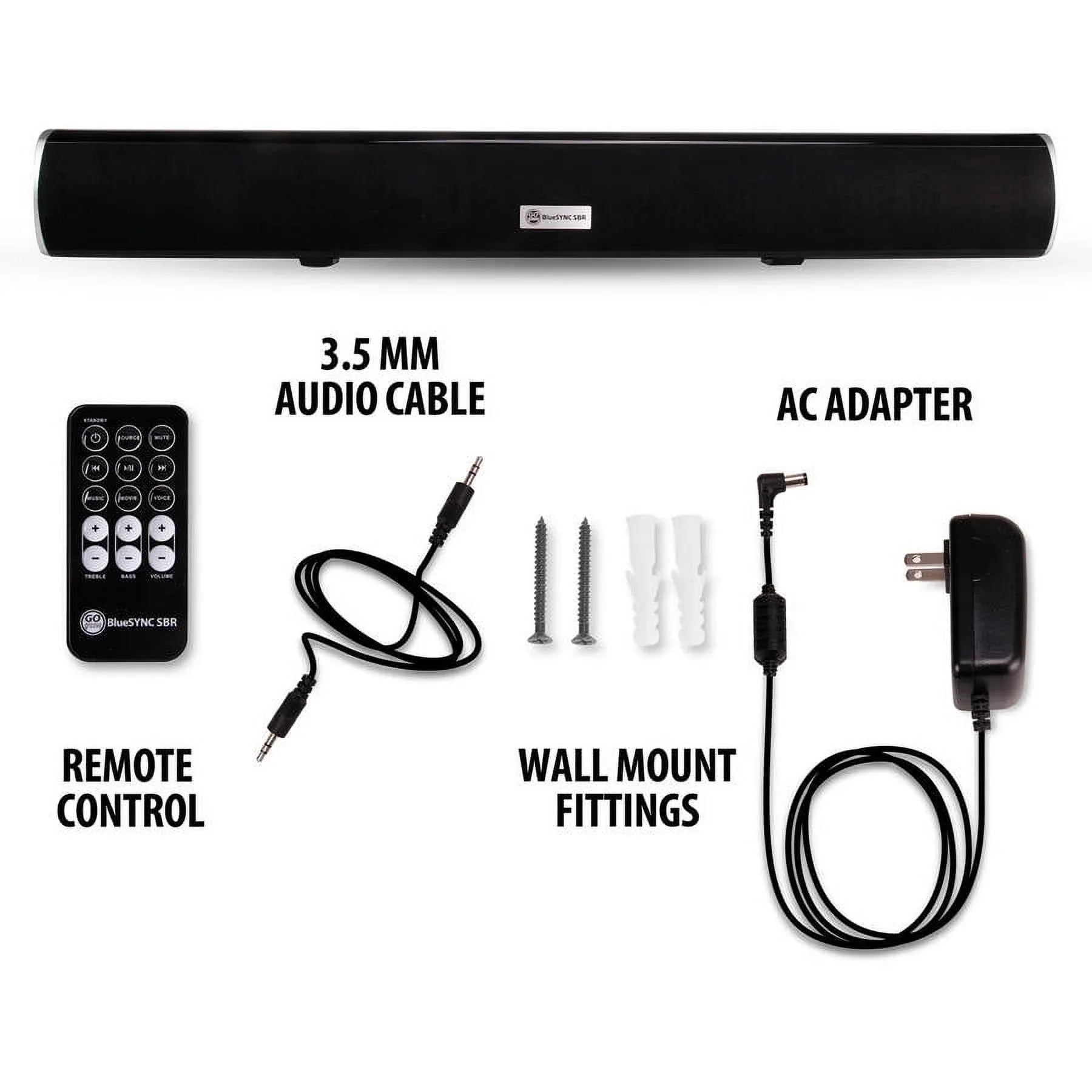 GOgroove Theater Bar Wall Subwoofer with Samsung , 4K Speaker TVs Bluetooth HD and , , Works Home Sony Mounting Internal & Kit Sound 2.1 VIZIO , More - & , With Smart TCL
