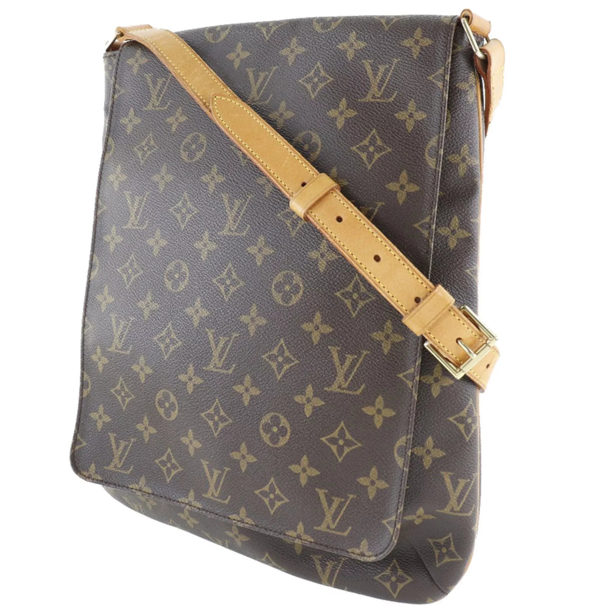 Musette Brown Vuitton Bag Shoulder Women's Canvas (Fair) LOUIS Louis VUITTON M51256 Monogram AS0071 Pre-Owned