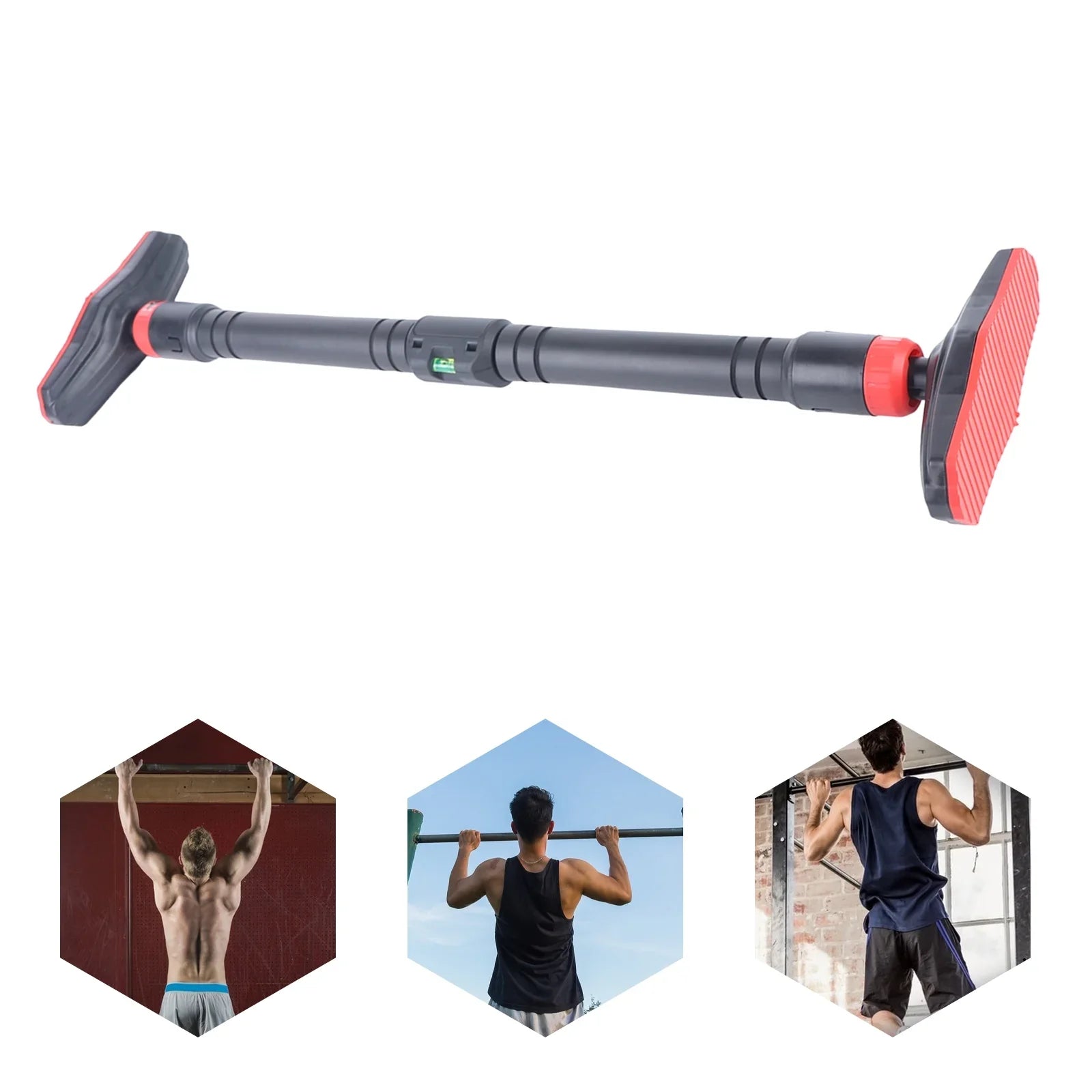 Doorway Bar Up Chin Duty Pull Bar Up Adjustable Black Horizontal Bar, Heavy