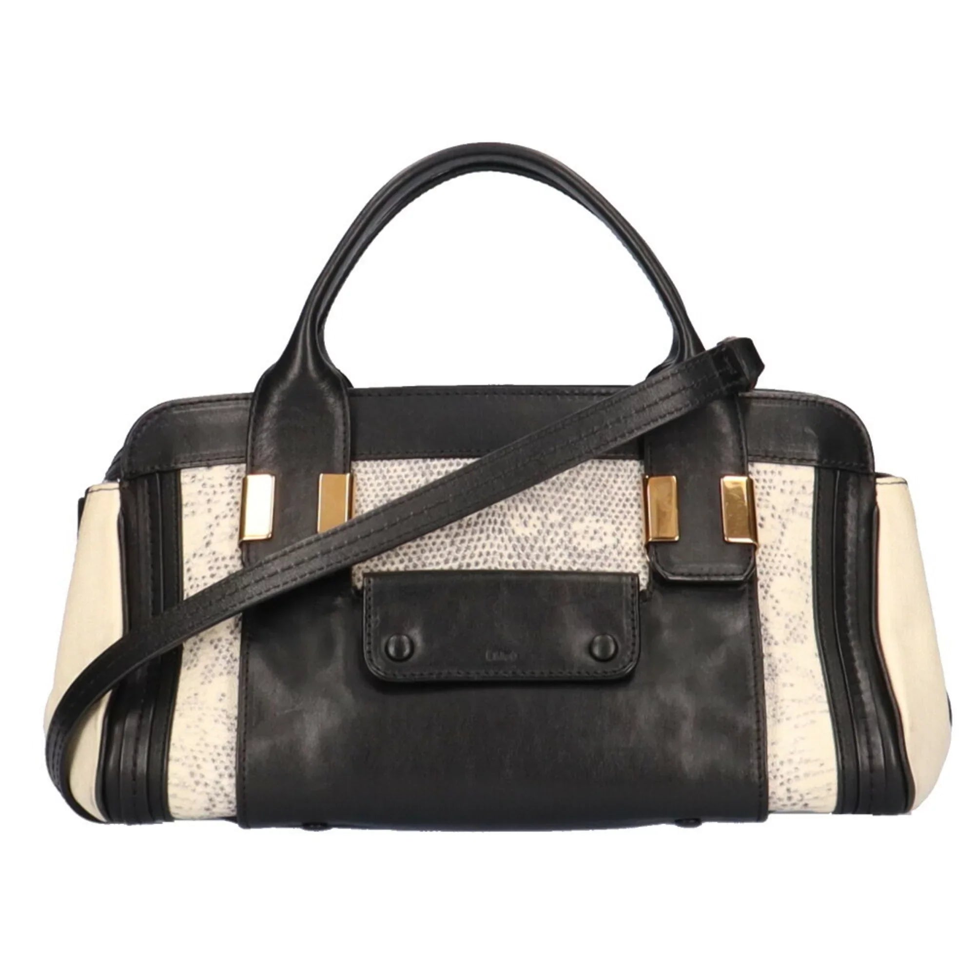 Beige Alice ChloÃ© Women's Shoulder (Good) Leather Pre-Owned Chloe Little Bag