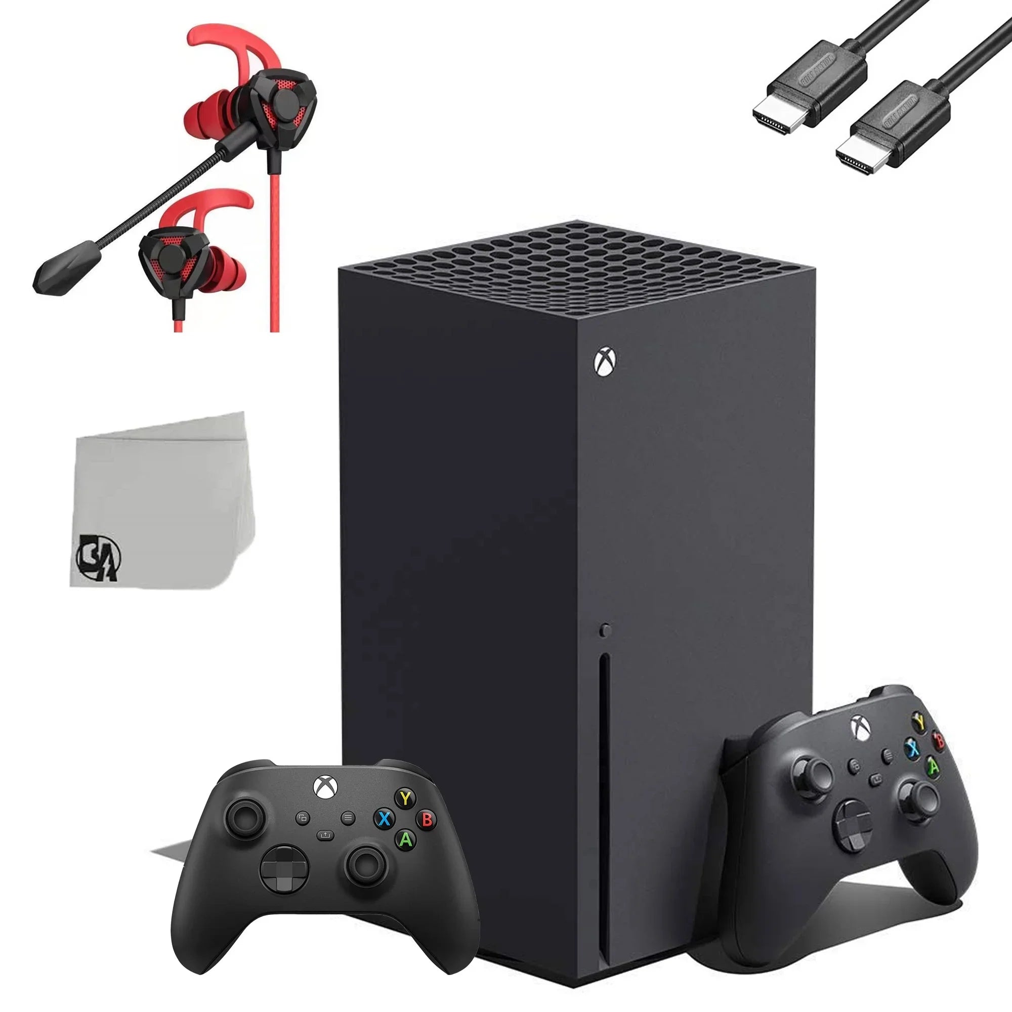 RAM Controller BOLT + Console X Black Microphone Microsoft Xbox Pre-Owned AXTION With Gaming With 16GB Bundle G9 2 Series Earbuds