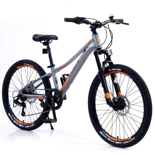 Mountain bike,Suspension inch for Boys and fork,Aluminum 7-Speed alloy Girls Frame inch Frame,10 24 shimano Bike Mountain