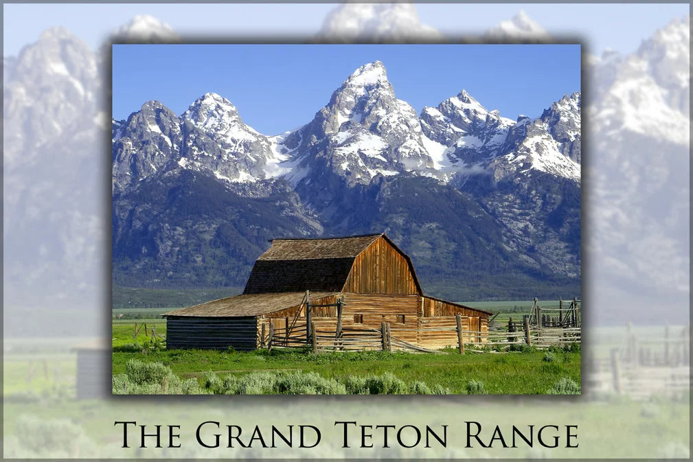 rocky Poster, range grand mountains 24"x36" Gallery teton teton
