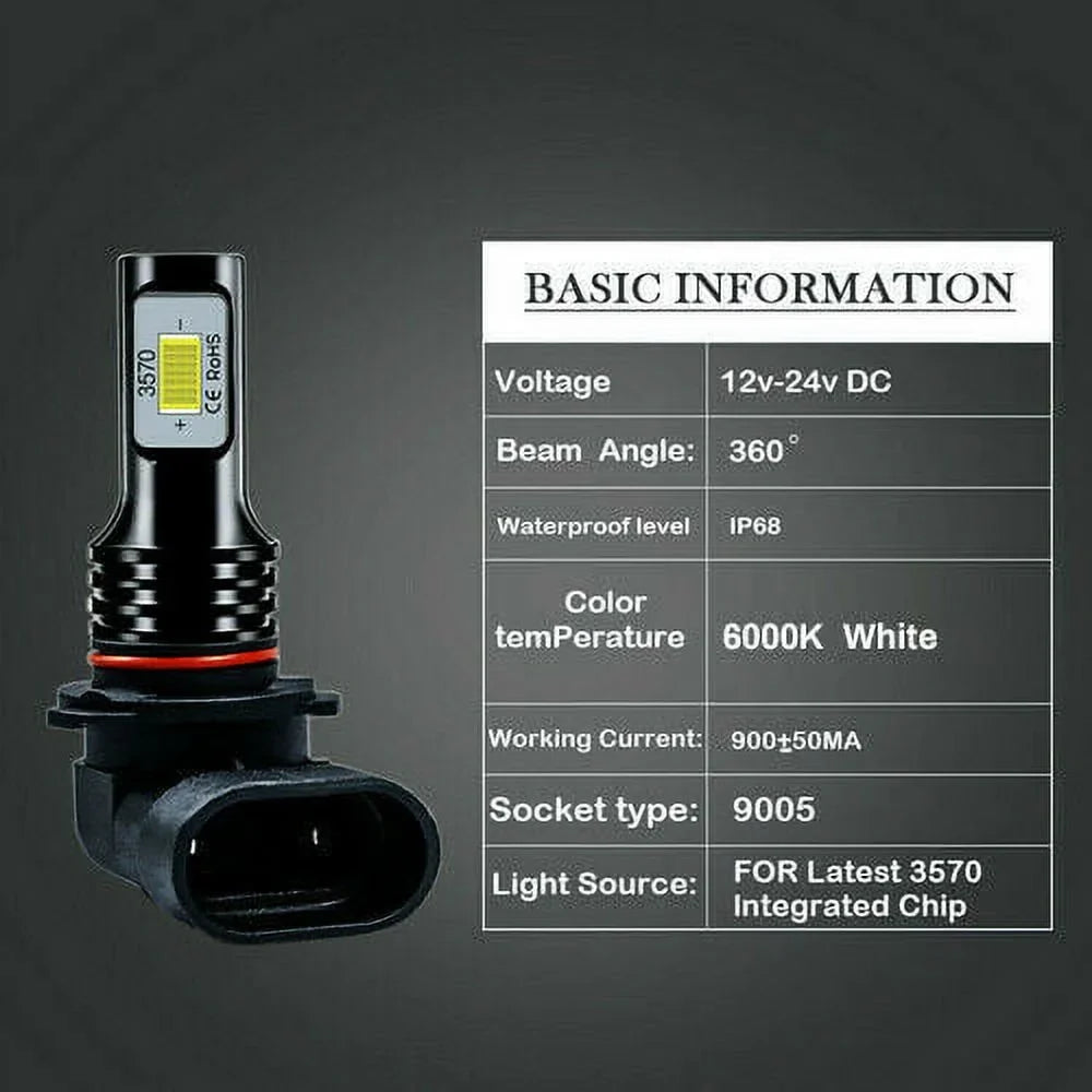 white Kit 2001 6X Tahoe 2002 Silverado Bright 2000 For 6000K Chevy 2000-2006 Headlights Super 1999 Bulbs LED Lights