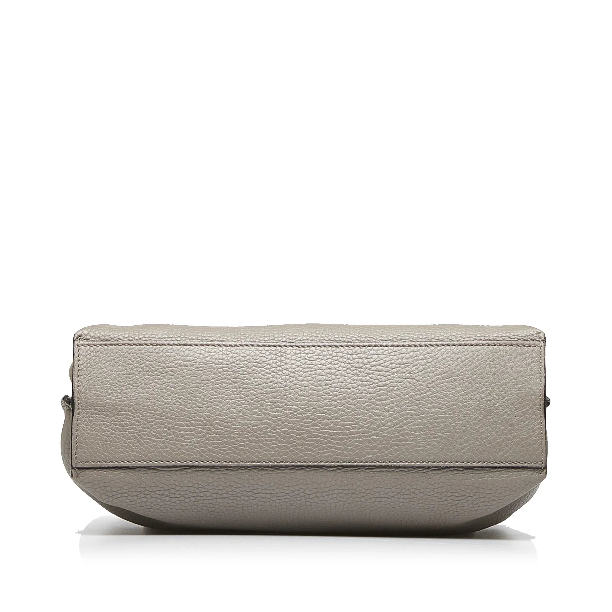 Bamboo Satchel Gray Leather Authenticated (Good) Daily Pre-Owned Medium Calf Unisex Gucci