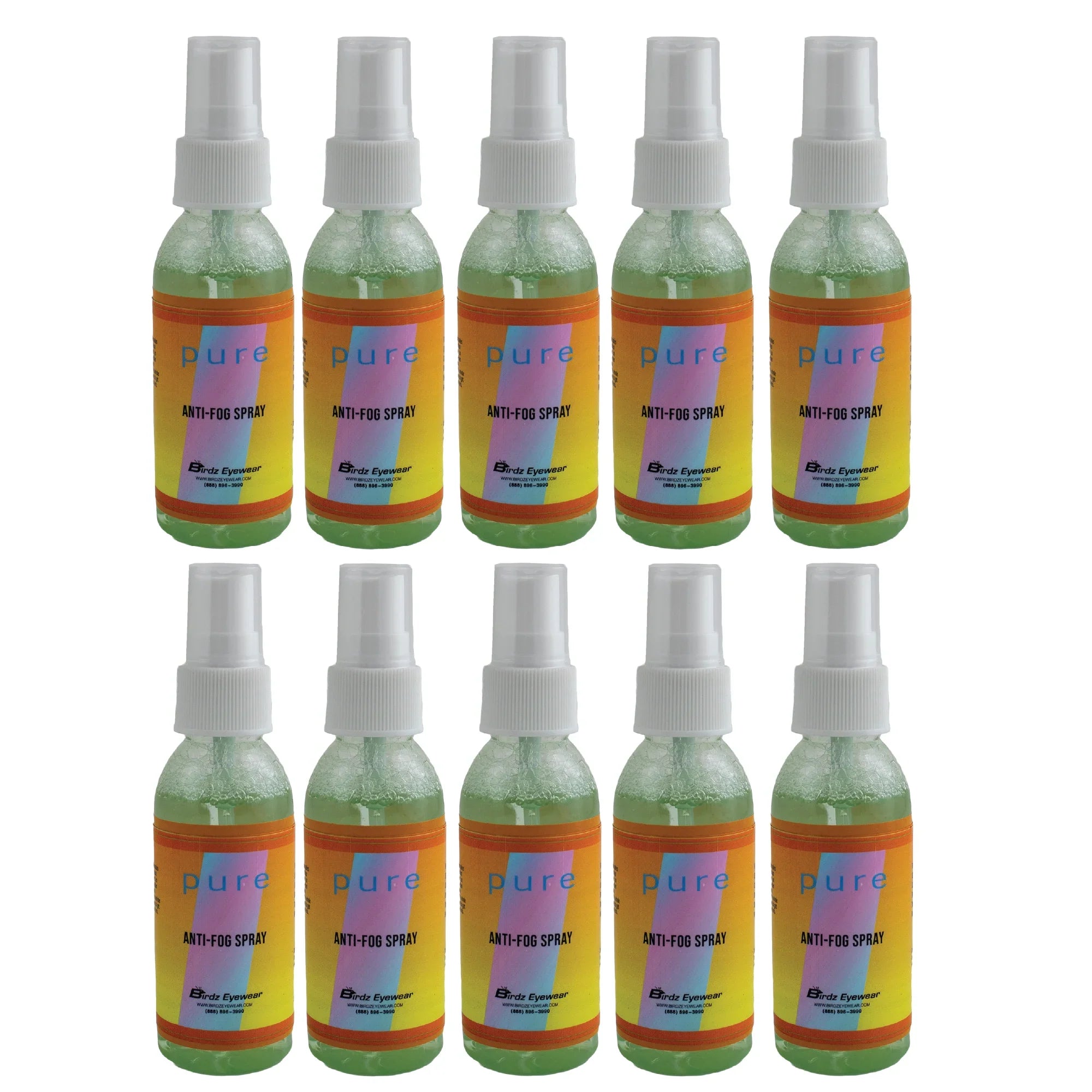Bottles Spray Safe Eyewear Defogger Ten & All Diving Anti Fog for Paintball Goggles 2oz and Swimming on - Glasses Accessories Birdz of Lenses