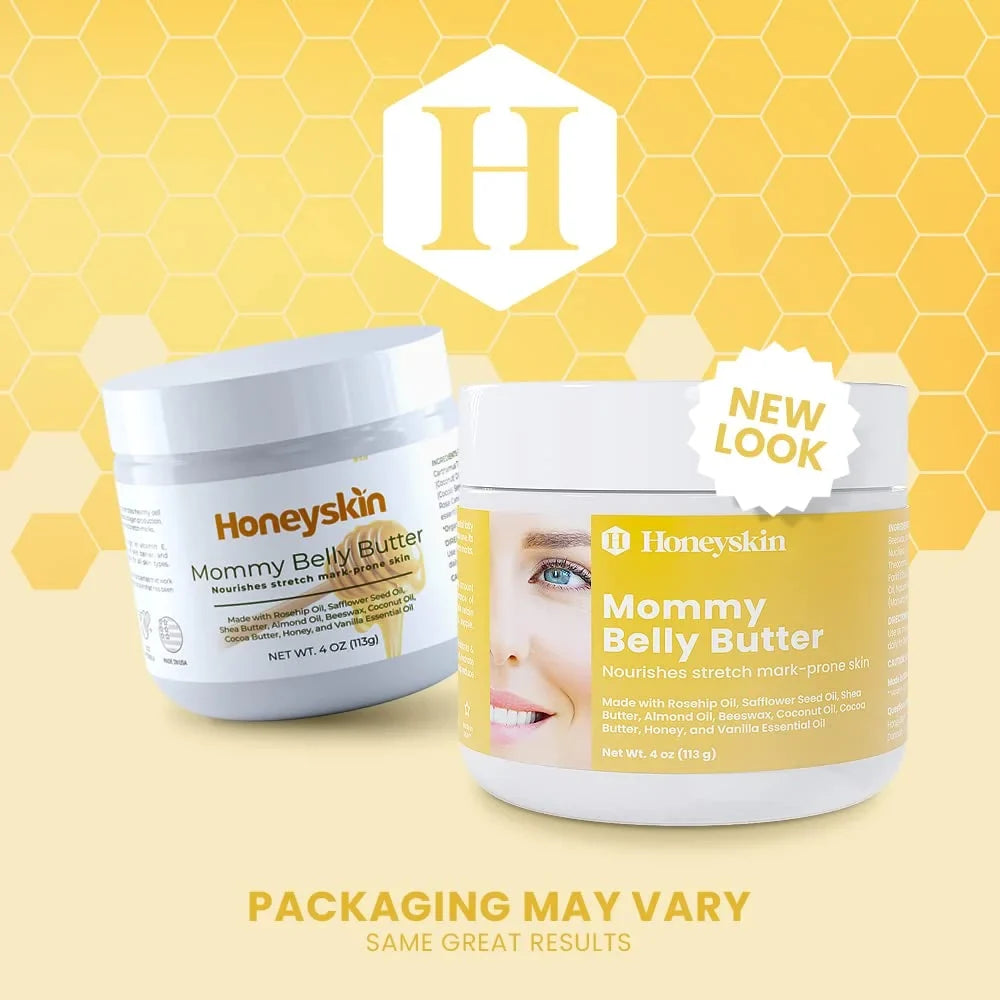 Belly for Stretch Marks and Honeyskin Mommy Butter Firming(4oz) Tightening Skin Nourishing -