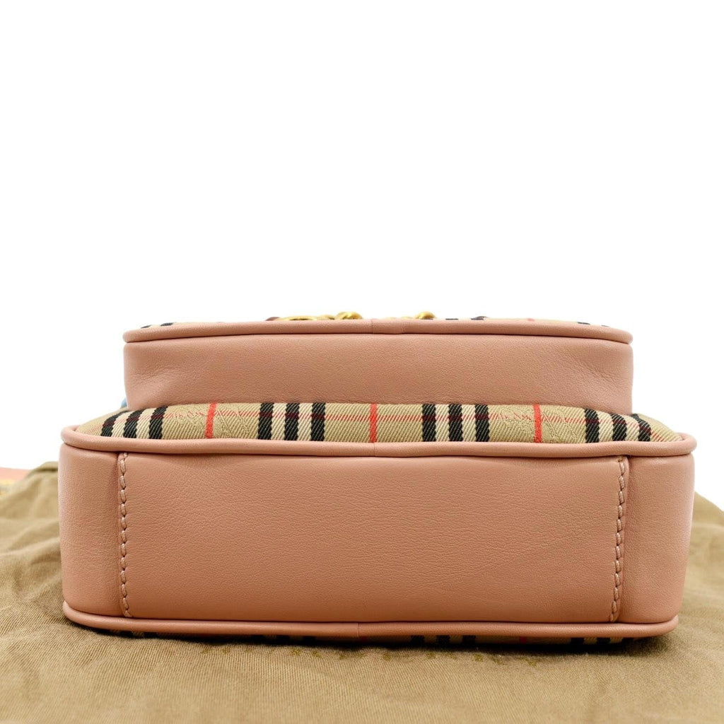 Check Light Link Pink Knight Crossbody Bag Pre-owned 1983 Camera BURBERRY